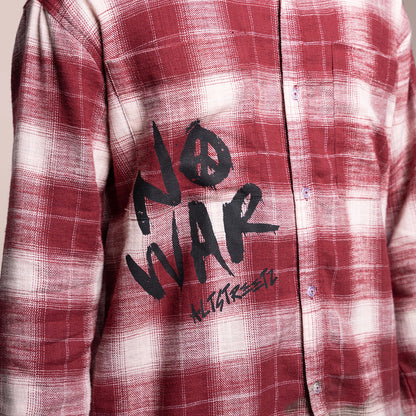 No War Red Flannel Shirt