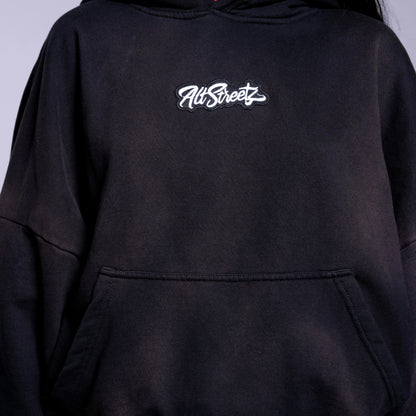 Ink Black Street Oversized Hoodie