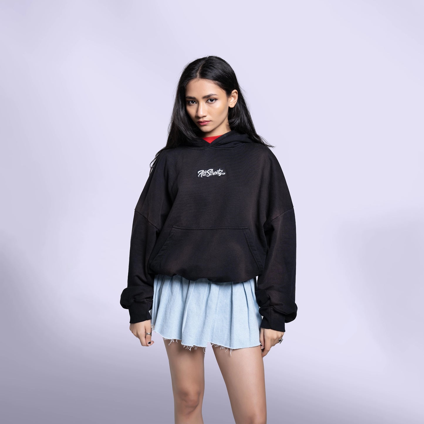 Ink Black Street Oversized Hoodie