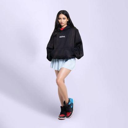 Ink Black Street Oversized Hoodie